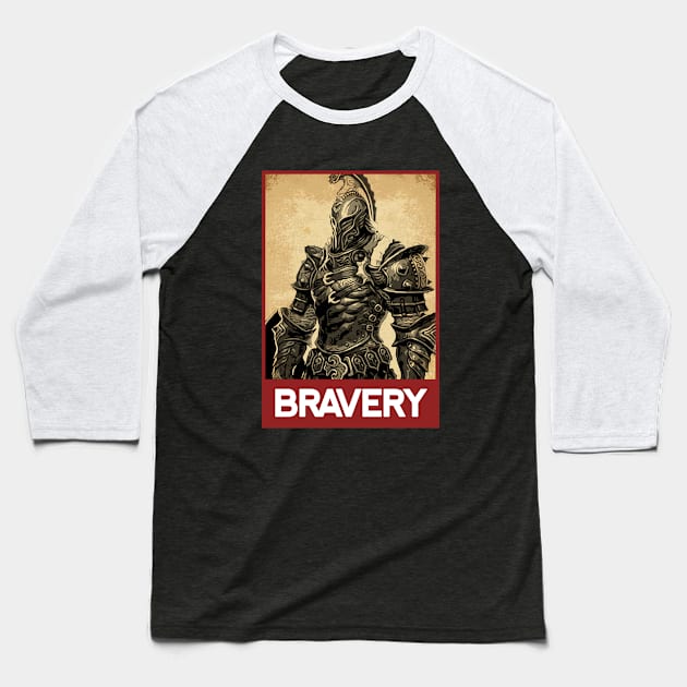 Warriors: Bravery Baseball T-Shirt by NoMans